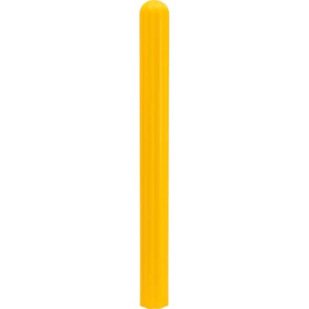 Global Industrial Ribbed Bollard Sleeve, 4 Dia. x 56H, Yellow 670522YL
